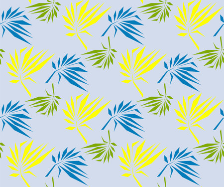 Vector leaves seamless pattern. Floral stock vector illustrationのイラスト素材