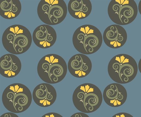 Vector ornamental hand drawing decorative background. Ethnic seamless pattern ornament. Vector pattern.のイラスト素材