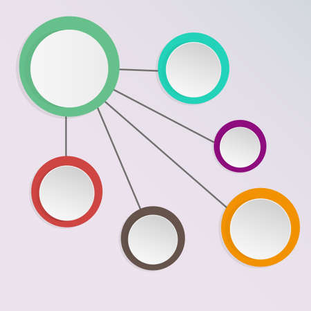 Infographic design on the white-pink background. Eps 10 vector file.