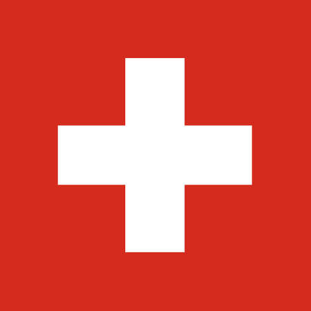 Flag of Switzerland vector illustration. National Flag of Switzerlandのイラスト素材