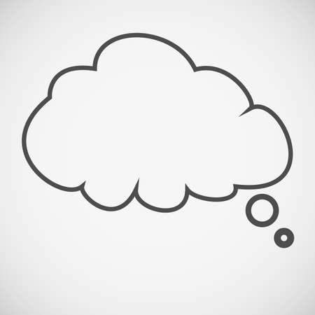 think bubble Icon. Chat cloud icon, vector illustrationのイラスト素材