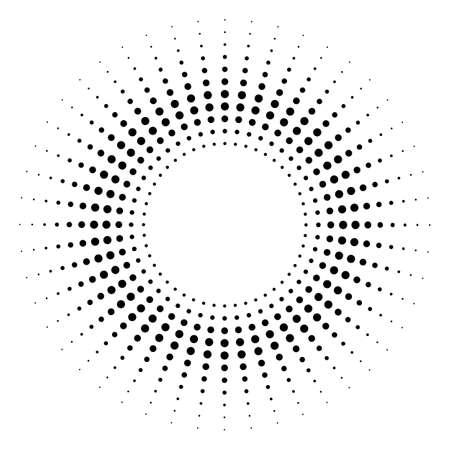 Abstract dotted vector background. Halftone effect. Black dotted background. Black dots on white backgroundのイラスト素材