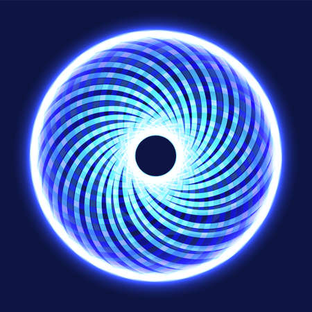 Abstract background with blue circles with light effectのイラスト素材