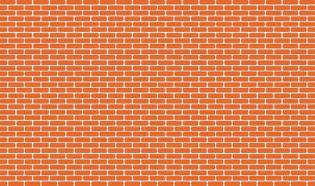 horizontal orange brick wall for background and design. Vector illustration