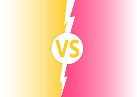 Modern versus battle background. Vs battle headline with lightning bolt. Competitions between contestants, fighters or teams. Vector illustration.のイラスト素材