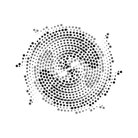 Abstract dotted circles. Dots in circular form. Vector design elementのイラスト素材