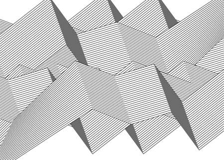 Halftone bitmap lines retro background Black and White. optical art wavy background. abstract waves black and white line stripes.のイラスト素材