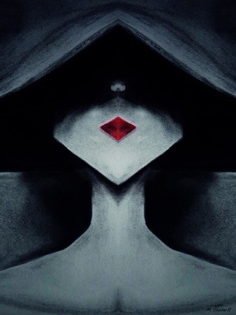 Abstract Geometric Woman background.