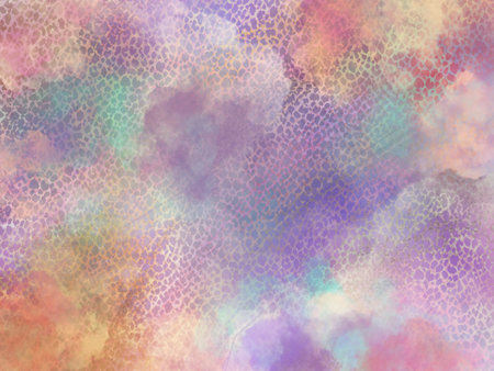 Light animal print purple pink yellow splashes abstract art backdropの写真素材
