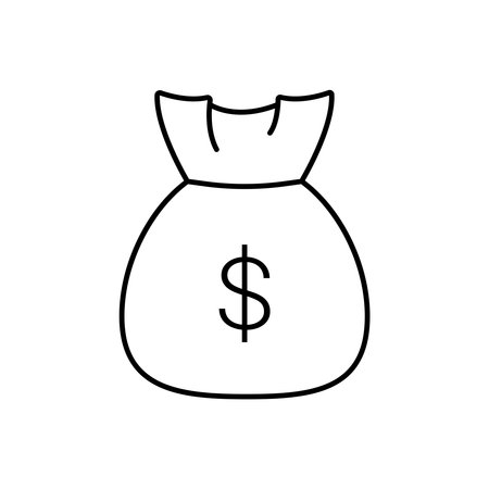 Money bag design, Money financial item commerce market payment invest and buy theme Vector illustrationのイラスト素材