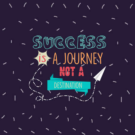 success is a journey not a destination quotes motivationのイラスト素材