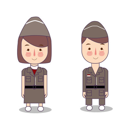 veteran boy and girl clothes patriotic hero honoring militay soldier remembrance memorial nationのイラスト素材