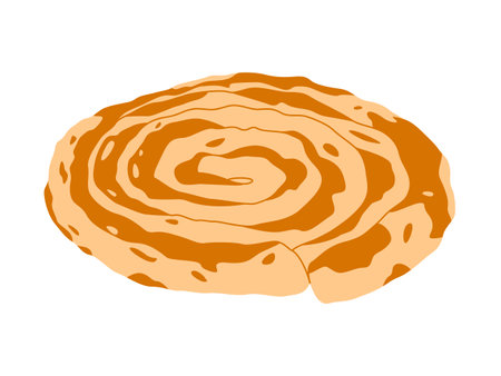 banitsa bulgaria traditional food made from flour and filling with cheese pastry delicious mealのイラスト素材
