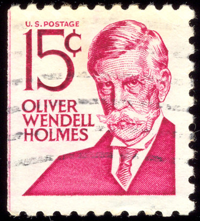 UNITED STATES - CIRCA 1965: stamp printed in United states (USA), image of portrait Oliver Wendell...