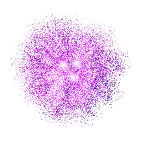 Violet glitter splash on white background. Vector.のイラスト素材