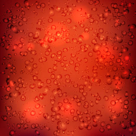 Red abstract background with blurred lights and splashes. Vector illustration.のイラスト素材