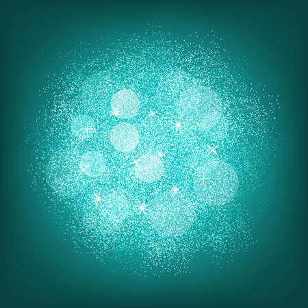 Turquoise glitter splash with lights. Vector illustration.のイラスト素材