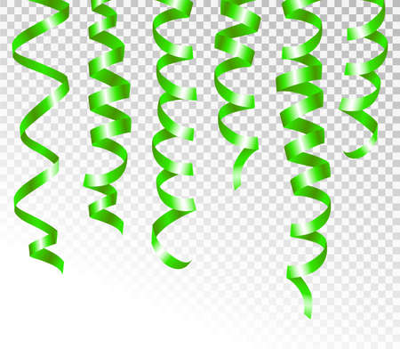Green serpentine isolated on transparent background. Vector illustration.のイラスト素材