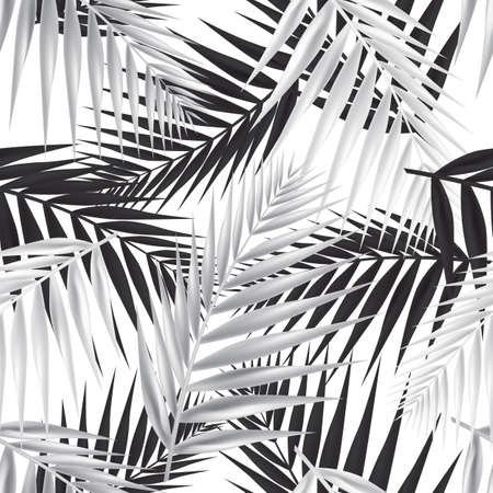 Palm leaf seamless pattern. Vector Illustration.のイラスト素材