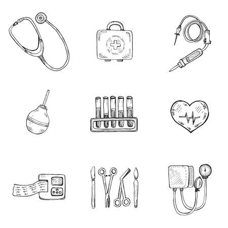 Set of medical icons. medical collectionのイラスト素材