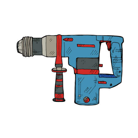 Hand drawn perforator. House repair collectionのイラスト素材