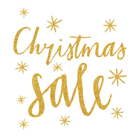 Christmas sale design template. trendy gold glitter textureのイラスト素材