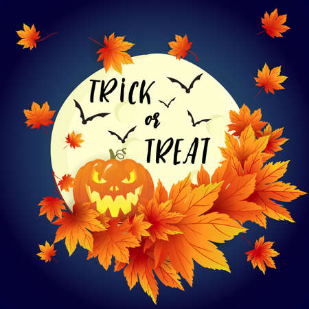 Happy Halloween poster, card template. illustration.のイラスト素材