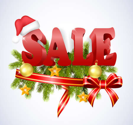 Christmas Holiday Saleのイラスト素材