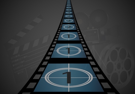 Film strip design numbers boxのイラスト素材