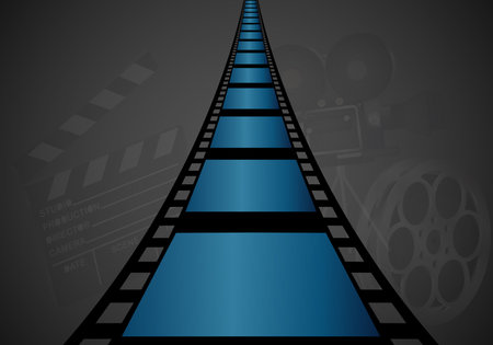 Film strip design empty boxのイラスト素材