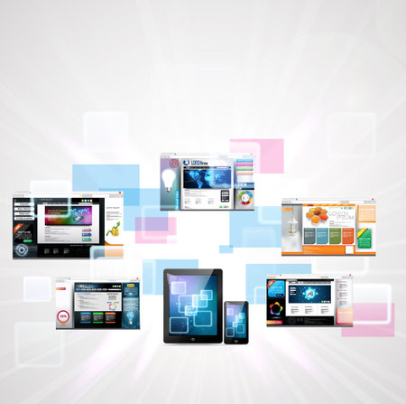 Web page design conceptのイラスト素材