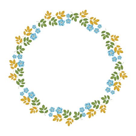 The floral concept of circle frameのイラスト素材