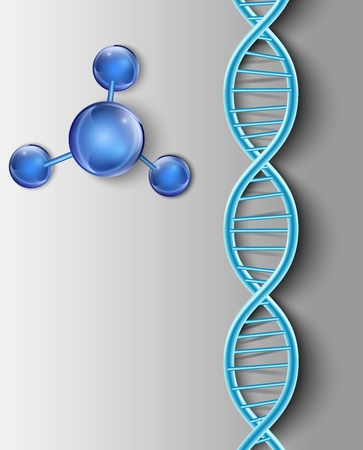 Science background with DNA theme and molecularのイラスト素材
