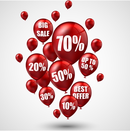 Big sale and best offer balloonsのイラスト素材