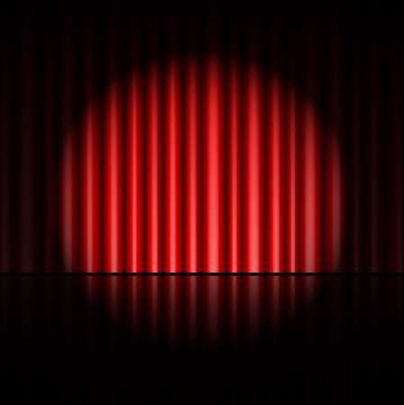 Curtain of red backgroundの写真素材