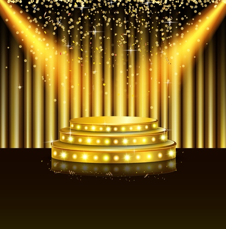 Spotlight of shining on stage backgroundのイラスト素材