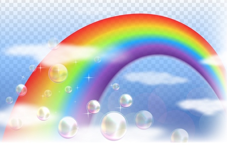 Rainbow backgroundのイラスト素材