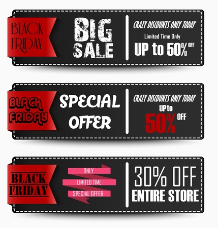 Black friday sale bannersのイラスト素材
