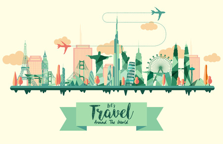 Travel and tourism backgroundのイラスト素材