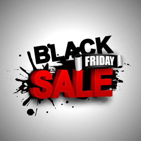 Black friday sale banner with splashの写真素材
