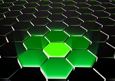 A Vector illustration of Abstract hexagonal background.