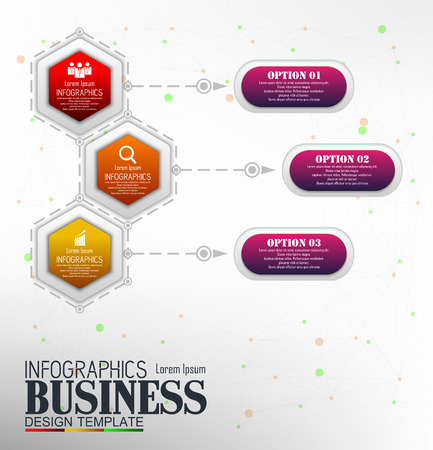 Vector illustration of Infographics Business Template concept with 5 optionsのイラスト素材