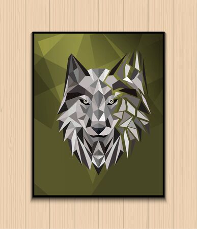 Abstract polygonal wolf head designのイラスト素材