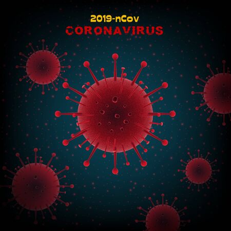 Vector illustration of Illustrations concept coronavirus disease COVID-19のイラスト素材