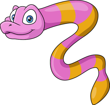 Cute moral ââeel cartoon on white backgroundのイラスト素材