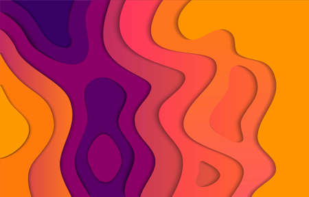 Simple Gradient Backgound Papercut Conceptのイラスト素材