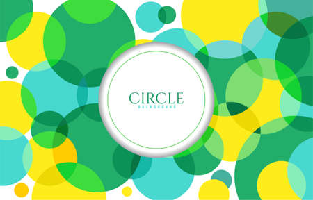 Colorful Green and Yellow Abstract Circle Conceptのイラスト素材