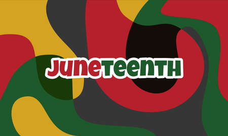 Juneteenth Colors Freedom Day Flagのイラスト素材