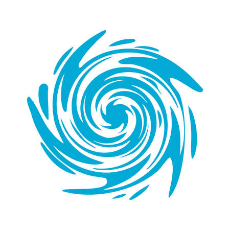 Blue Hurricane or Twirl Water Logo Vectorのイラスト素材