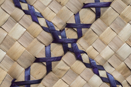 Woven basket texture. Traditional handicrafts with natural materials.